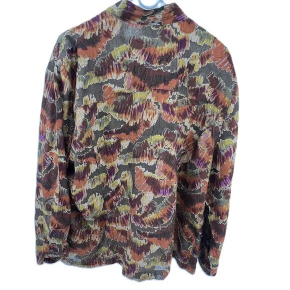 Ruby Rd Woman Plus Size 20W Abstract Print Button-Down Blouse - Picture 5 of 11